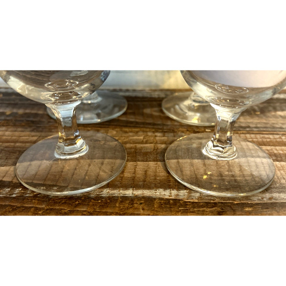 Set 4 Vintage MCM Barware Quartzex Crystal Star Dust Atomic Water Wine Goblet - Picture 4 of 5